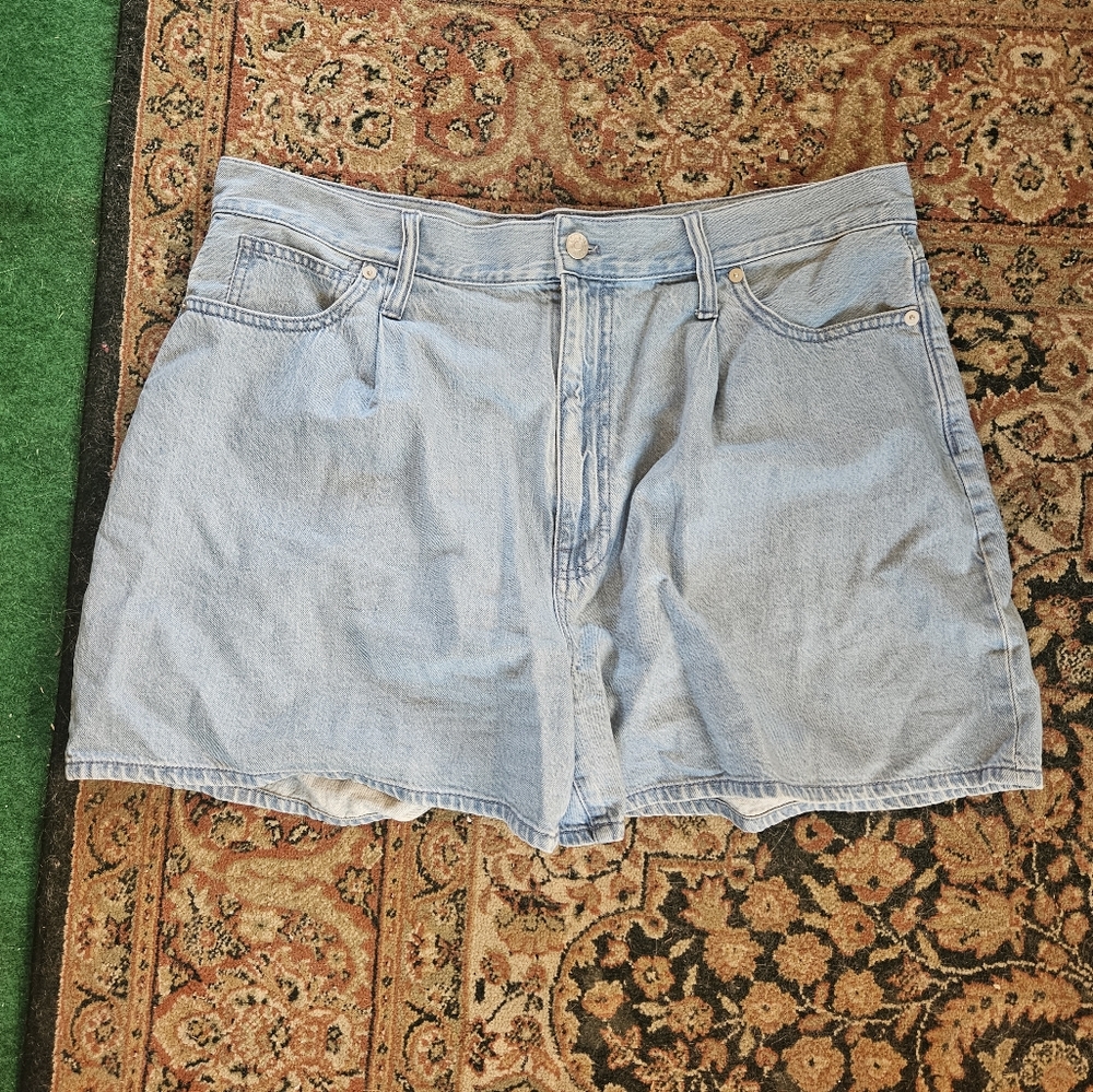 Madewell denim mom shorts